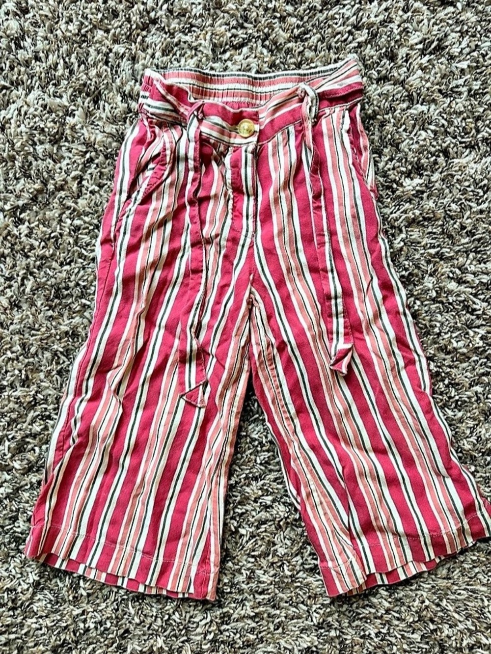 J. Crew Women's Striped Pink Capris